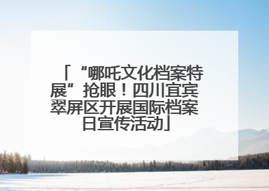 “哪吒文化档案特展”抢眼！四川宜宾翠屏区开展国际档案日宣传活动
